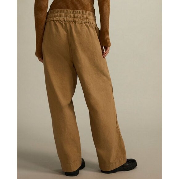 Everlane The Canvas Organic Cotton Pull-On Pant in Cappuccino Tan Size Small - Picture 2 of 8